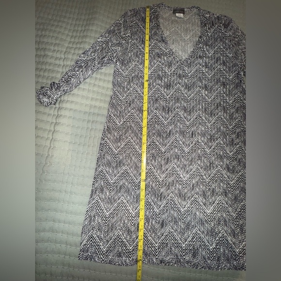 Jordan Taylor A Line cover up Dress Chevron Print 3/4 sleeve V Neck size Small - Picture 10 of 10